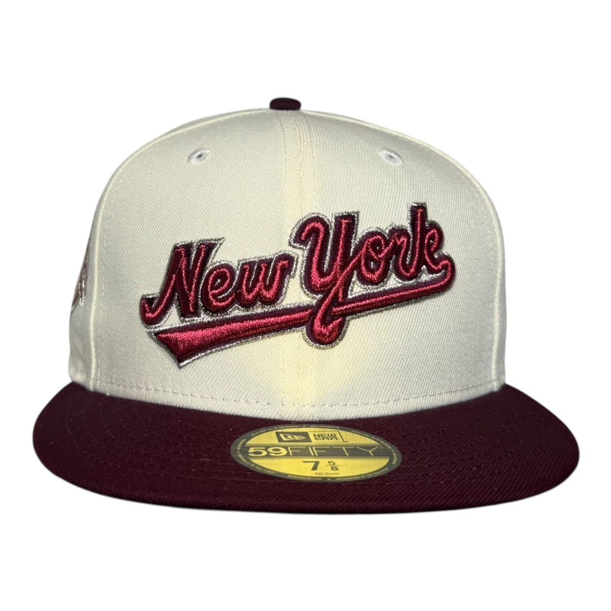 The Hat Wall New York Mets 50th Anniversary New Era 59Fifty Fitted Hat Chrome White
