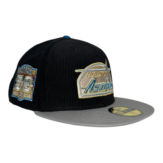 Houston Astros 50th Anniversary Black Corduroy New Era 59Fifty Fitted Hat
