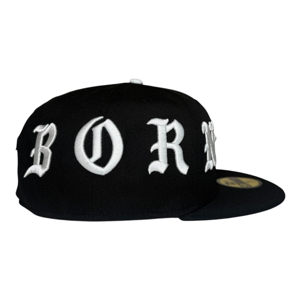 New Era BORN X RAISED LMB Diablos Rojos Del Mexico All-Over Logo 59Fifty Fitted Hat