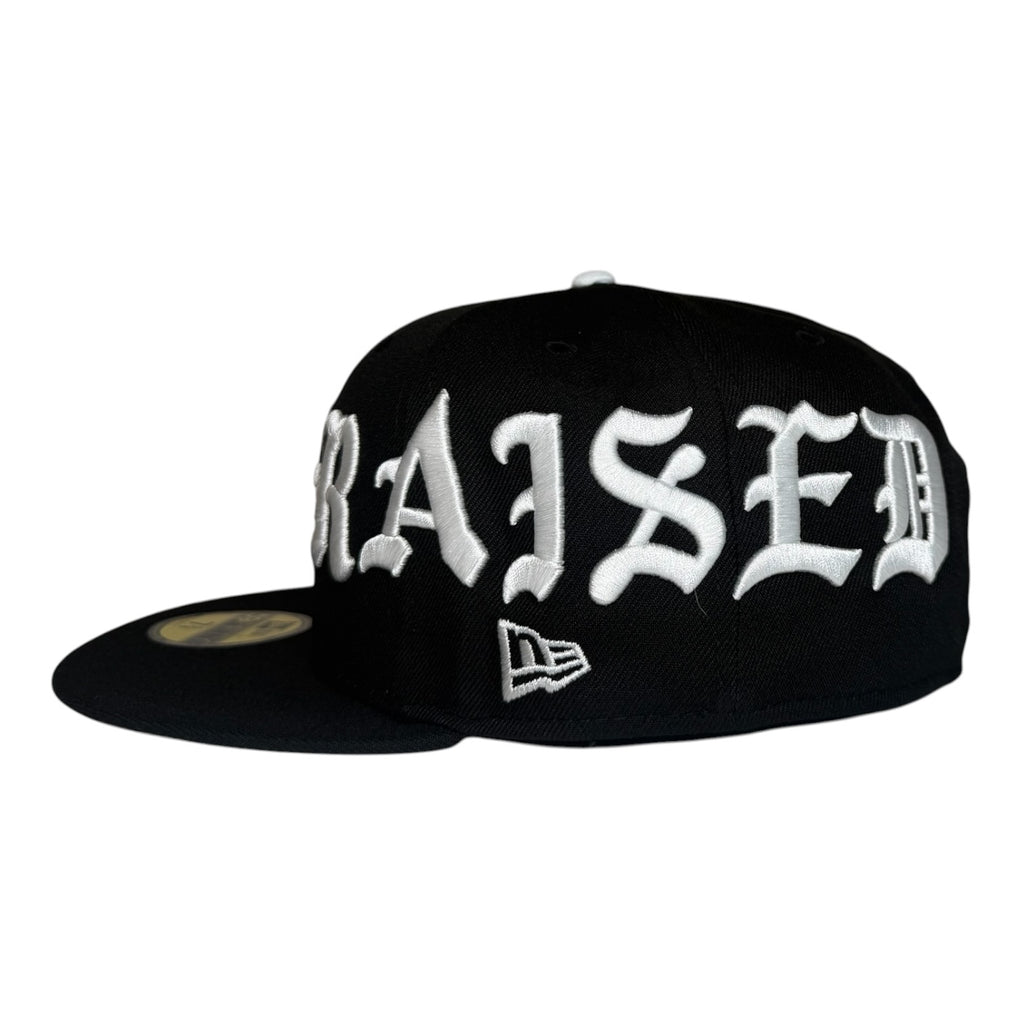New Era BORN X RAISED LMB Diablos Rojos Del Mexico All-Over Logo 59Fifty Fitted Hat