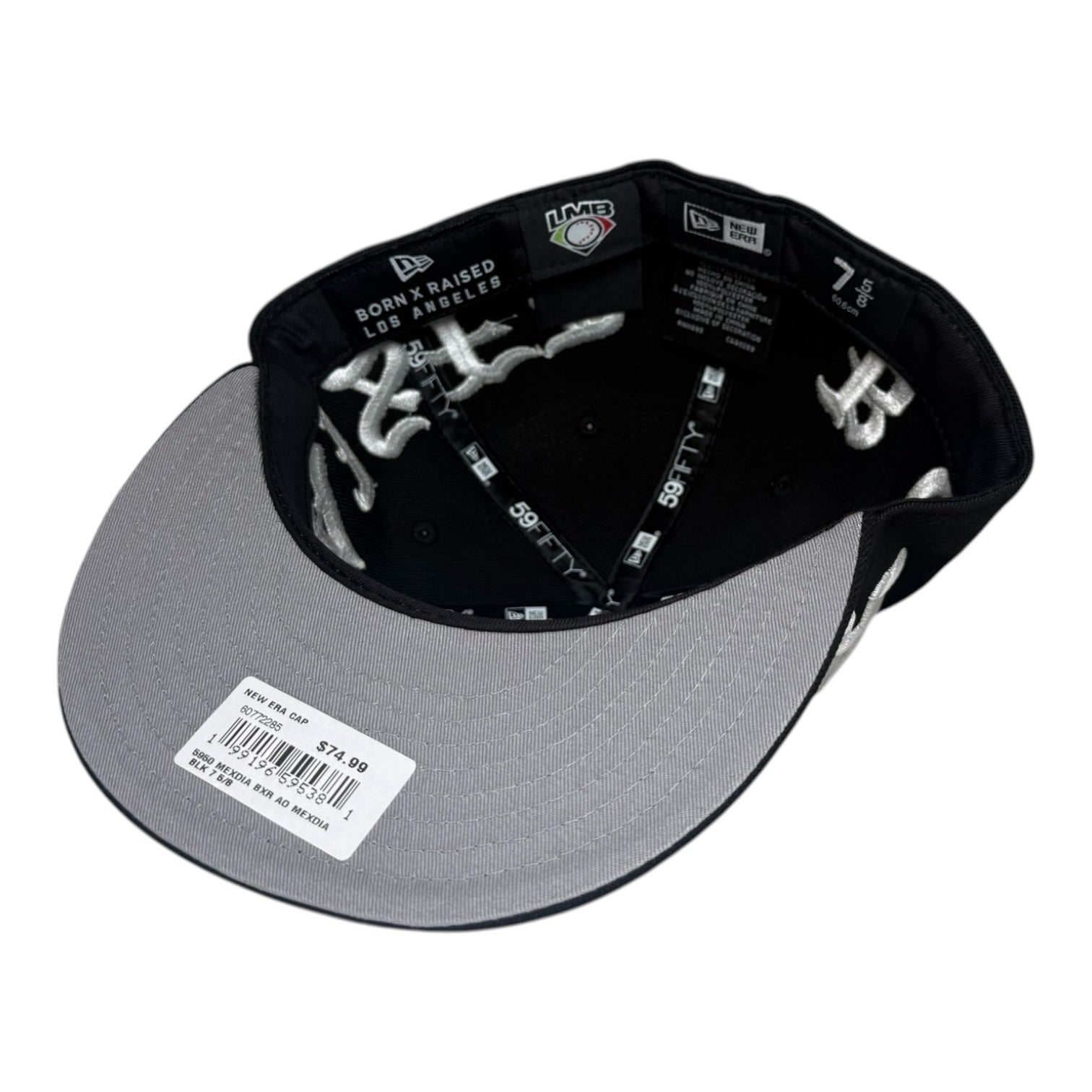 New Era BORN X RAISED LMB Diablos Rojos Del Mexico All-Over Logo 59Fifty Fitted Hat