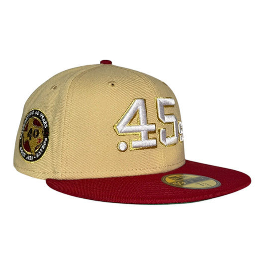 Houston Astros 40 Years Houston Colts 45s New Era 59Fifty Fitted Hat Vegas Gold
