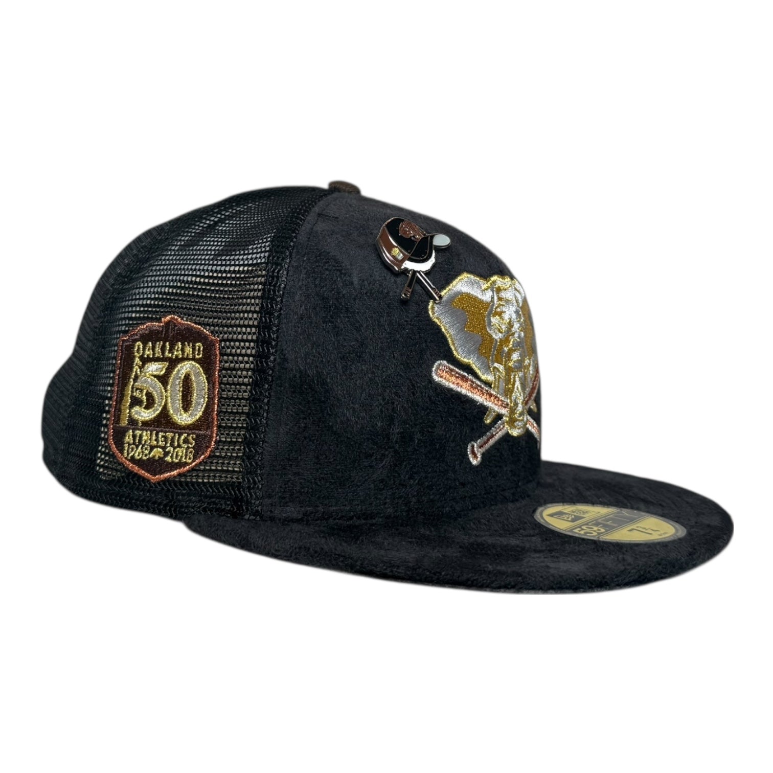 Oakland Athletics Stomper Suede Trucker @Rahnnifitteds New Era 59Fifty Fitted Hat
