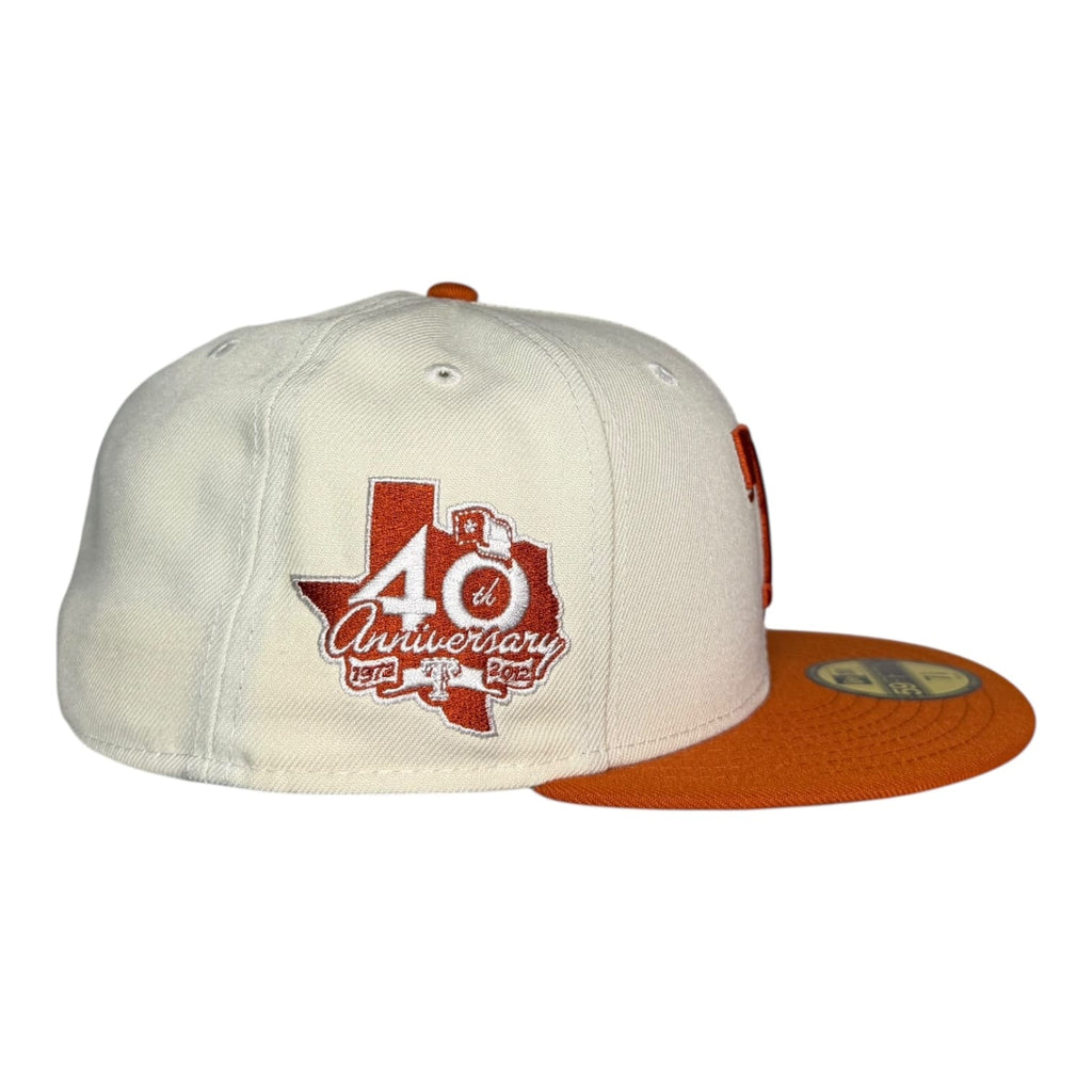 The Hat Wall Texas Rangers x Texas Longhorns 40th Anniversary New Era 59Fifty Fitted Hat