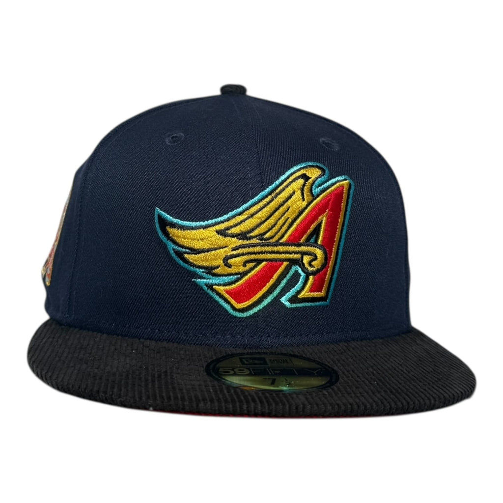 The Hat Wall Los Angeles Angels 50th Anniversary "Obsidian Spark" Corduroy Brim New Era 59Fifty Fitted Hat