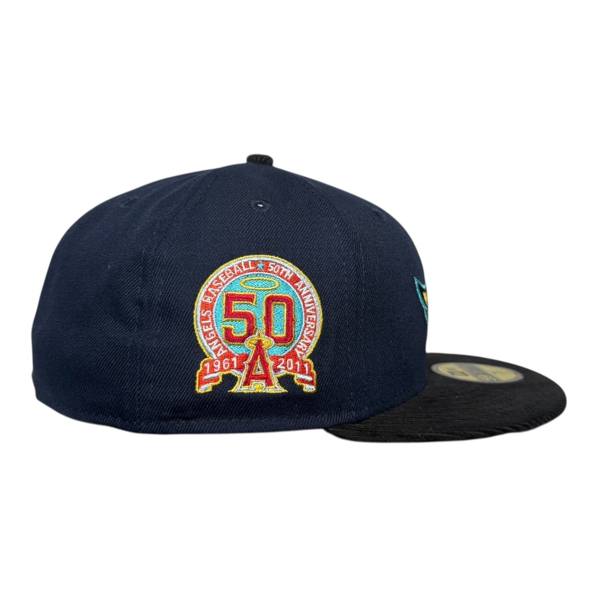 The Hat Wall Los Angeles Angels 50th Anniversary "Obsidian Spark" Corduroy Brim New Era 59Fifty Fitted Hat