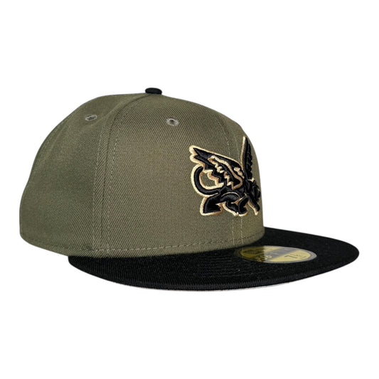 Texas Rangers Olive City Connect Peagle Logo New Era 59Fifty Fitted Hat