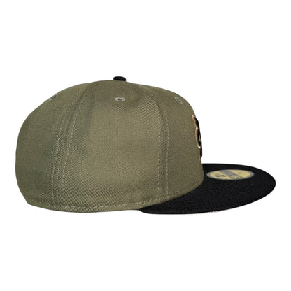 Texas Rangers Olive City Connect Peagle Logo New Era 59Fifty Fitted Hat