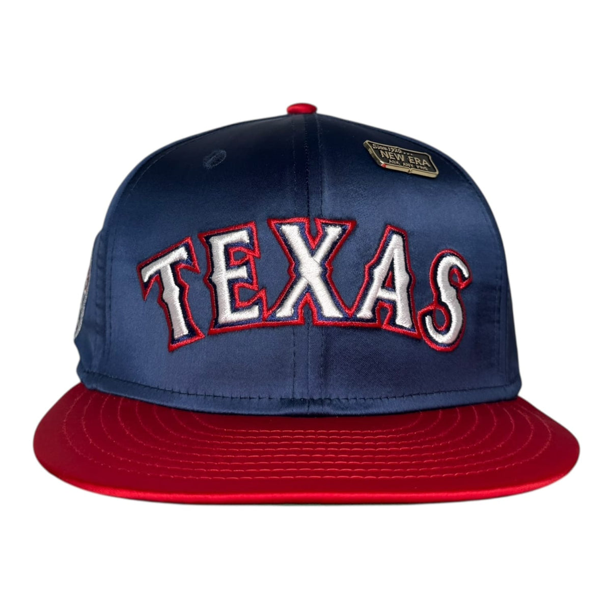 The Hat Wall Texas Rangers Satin 2-Tone New Era 59Fifty Fitted Hat