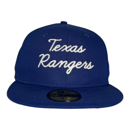 Texas Rangers Fairway Script New Era 59Fifty Fitted Hat