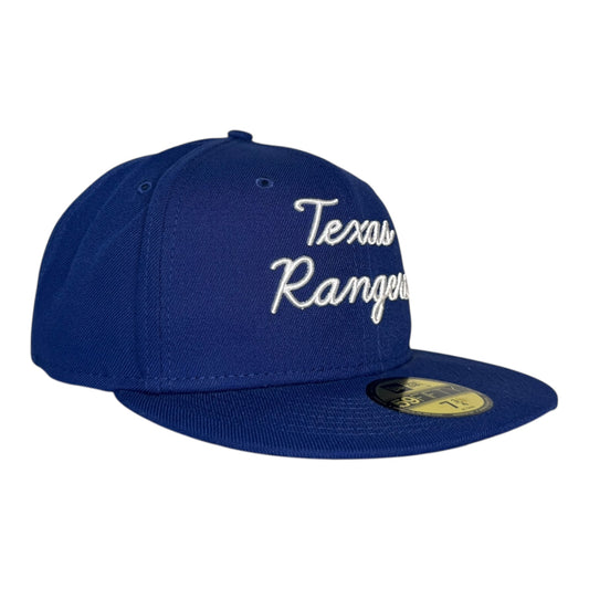 Texas Rangers Fairway Script New Era 59Fifty Fitted Hat