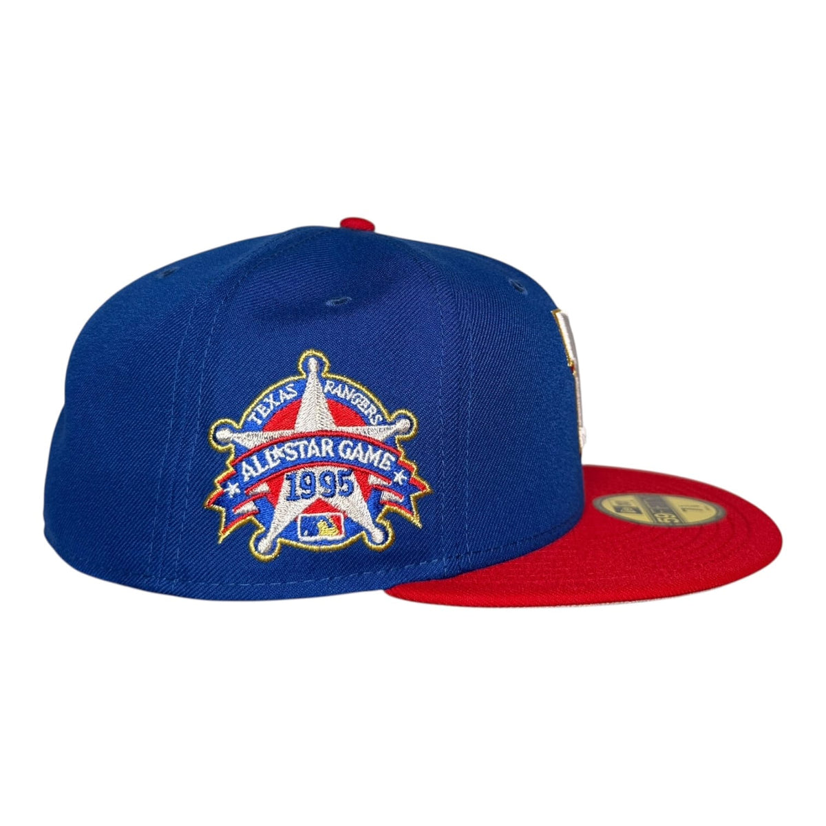 The Hat Wall Texas Rangers 1995 All Star Game Gold Logo New Era 59Fifty Fitted Hat