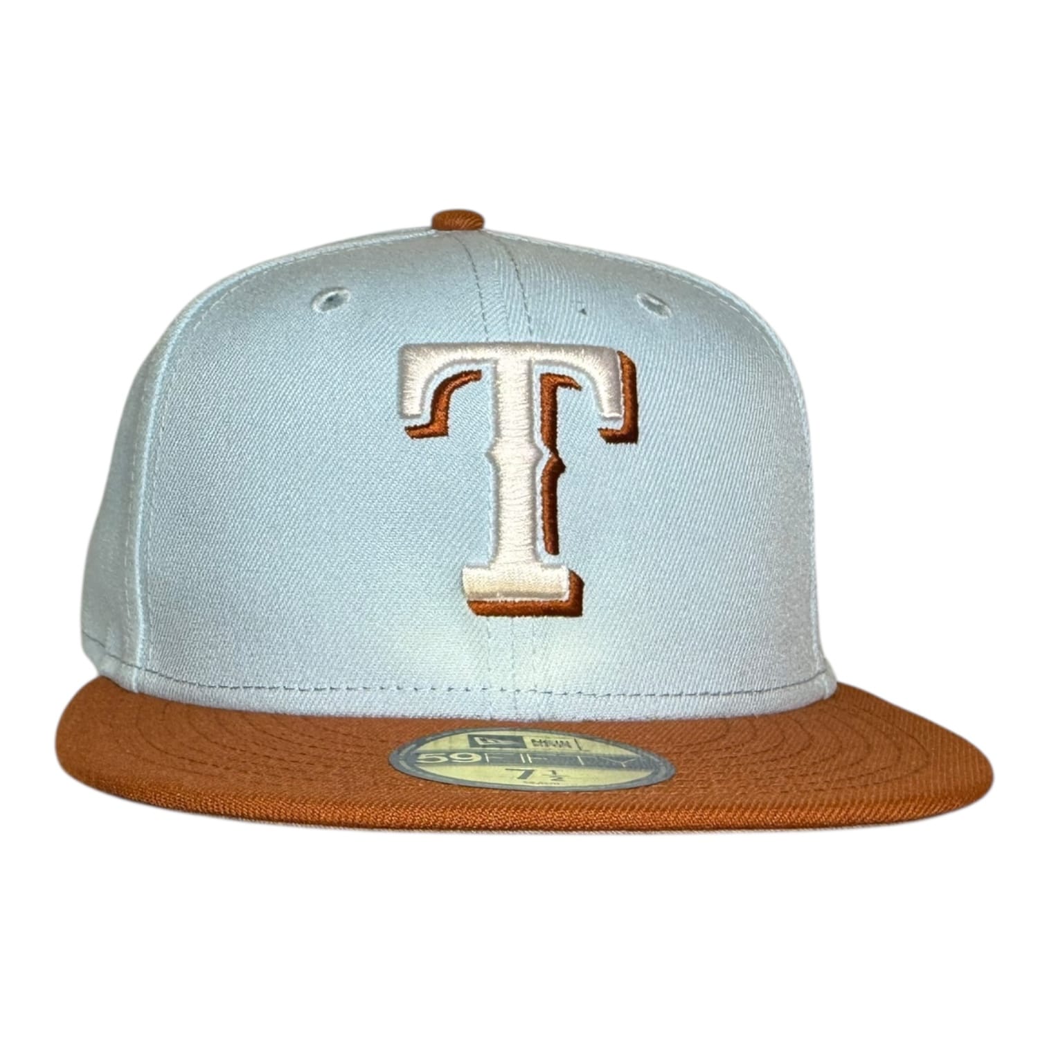 The Hat Wall Texas Rangers Powder Blue and Tan New Era 59Fifty Fitted Hat
