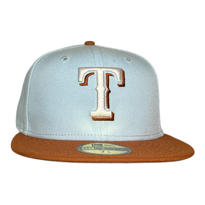 Texas Rangers Powder Blue and Tan New Era 59Fifty Fitted Hat