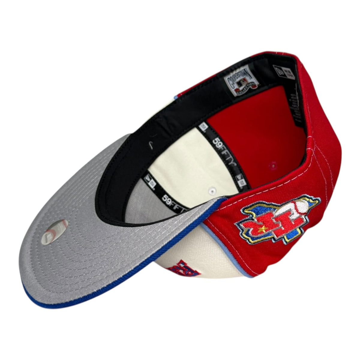 The Hat Wall Texas Rangers Classic Two Tone TR Baseball State Logo New Era 59Fifty Fitted Hat