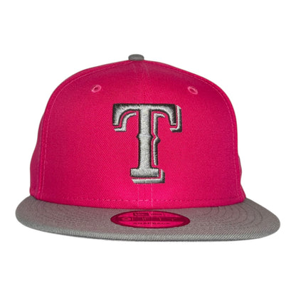 Texas Rangers Hot Pink Silver New Era Snapback