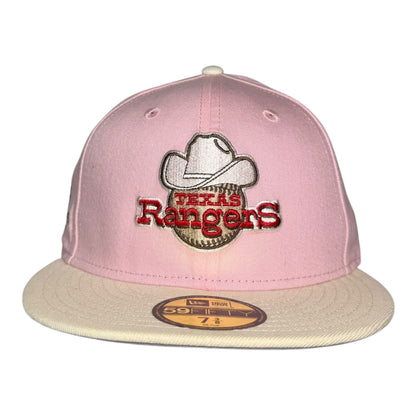 Texas Rangers Pink Cowboy Logo 50th Anniversary New Era 59Fifty Fitted Hat