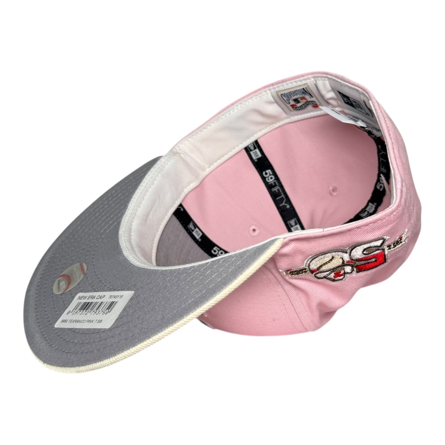 Texas Rangers Pink Cowboy Logo 50th Anniversary New Era 59Fifty Fitted Hat