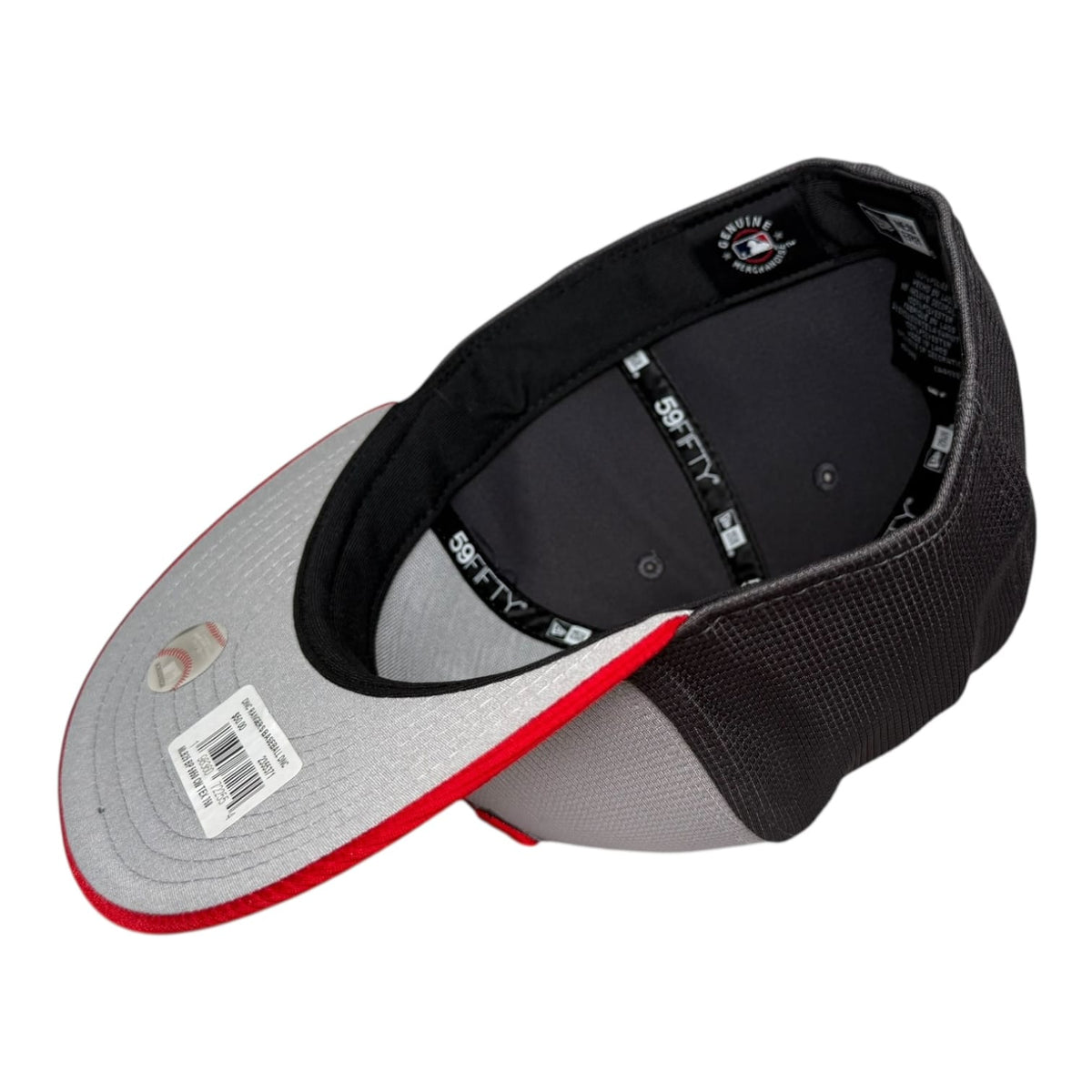 The Hat Wall Texas Rangers Gray/Red 2025 Batting Practice New Era 59Fifty Fitted Hat