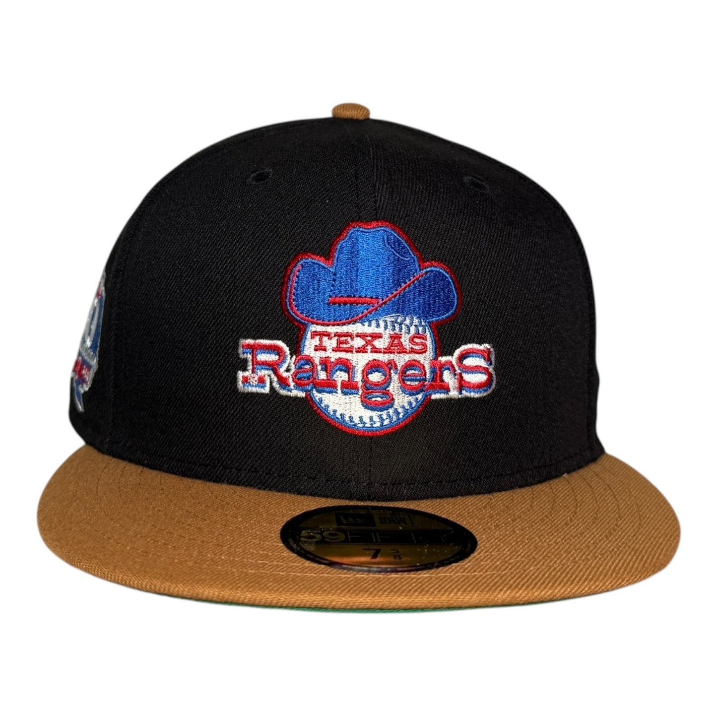 Texas Rangers 40th Anniversary Black Bronze 2-Tone New Era 59Fifty Fitted Hat