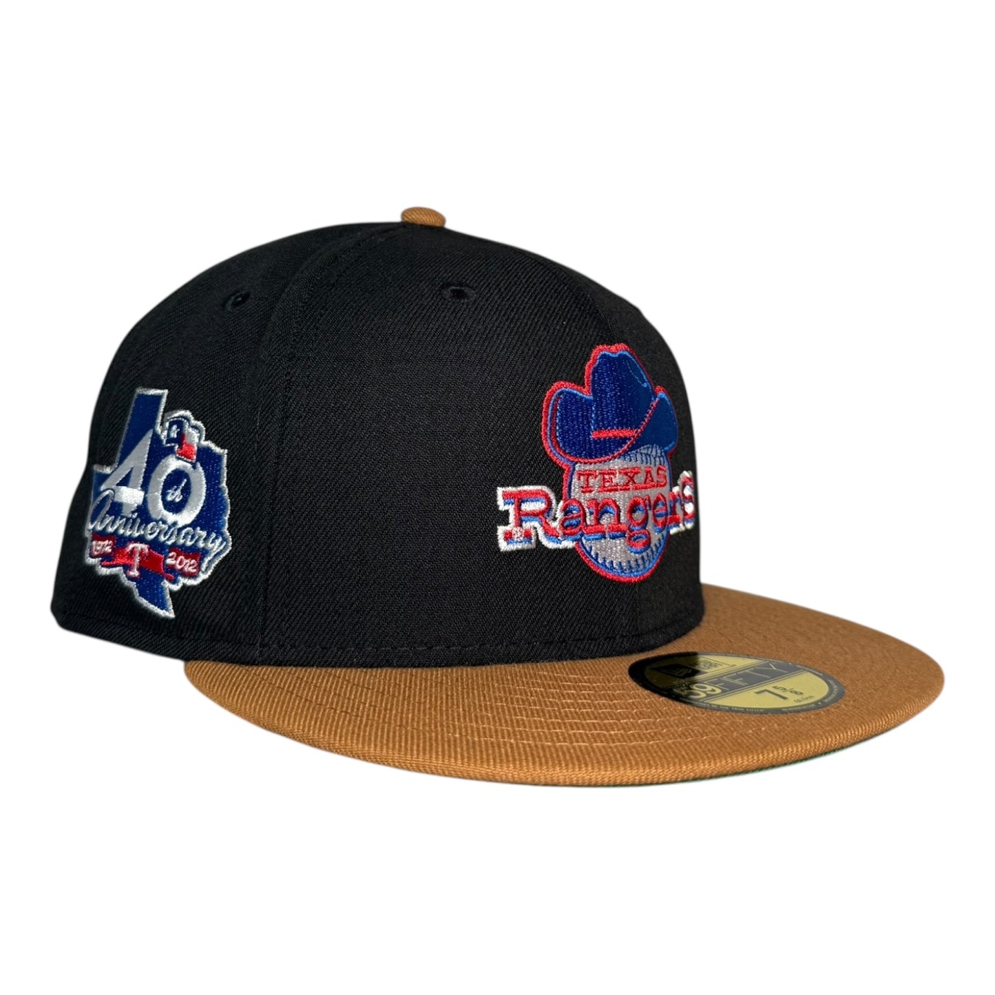 Texas Rangers 40th Anniversary Black Bronze 2-Tone New Era 59Fifty Fitted Hat