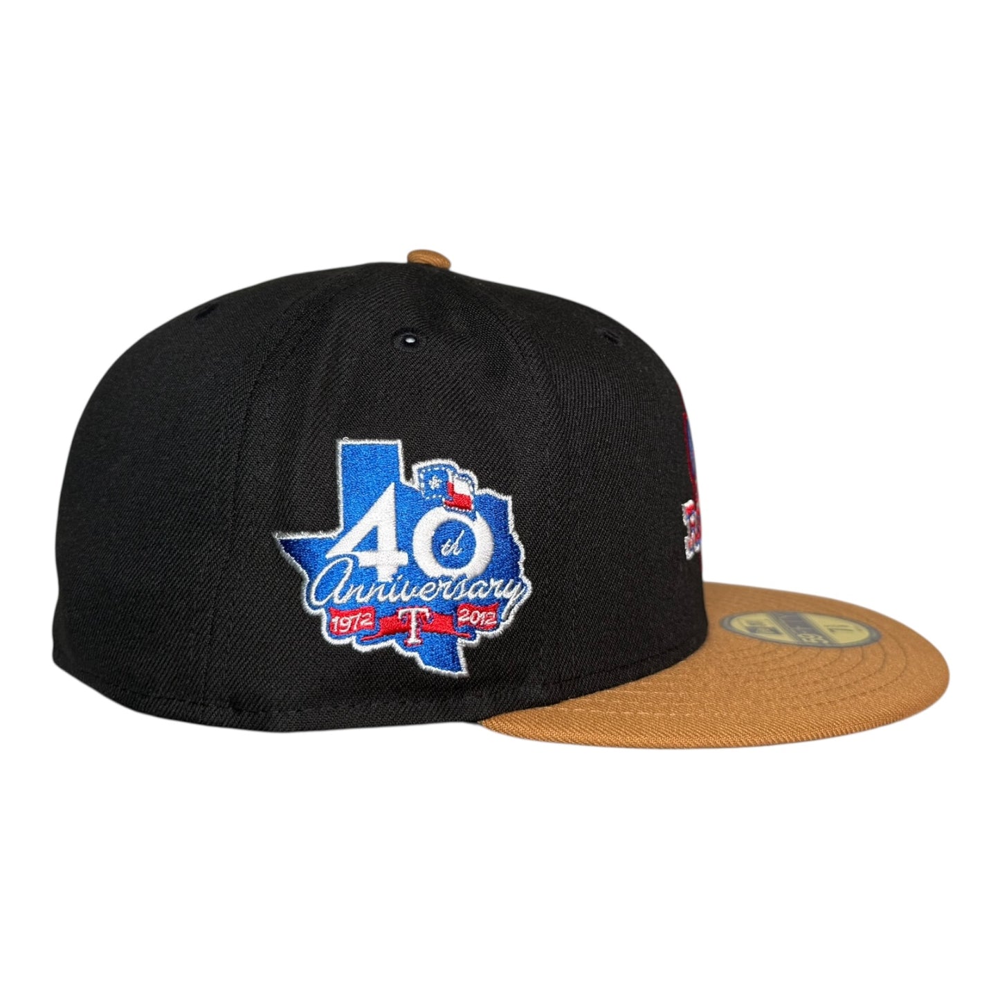 Texas Rangers 40th Anniversary Black Bronze 2-Tone New Era 59Fifty Fitted Hat