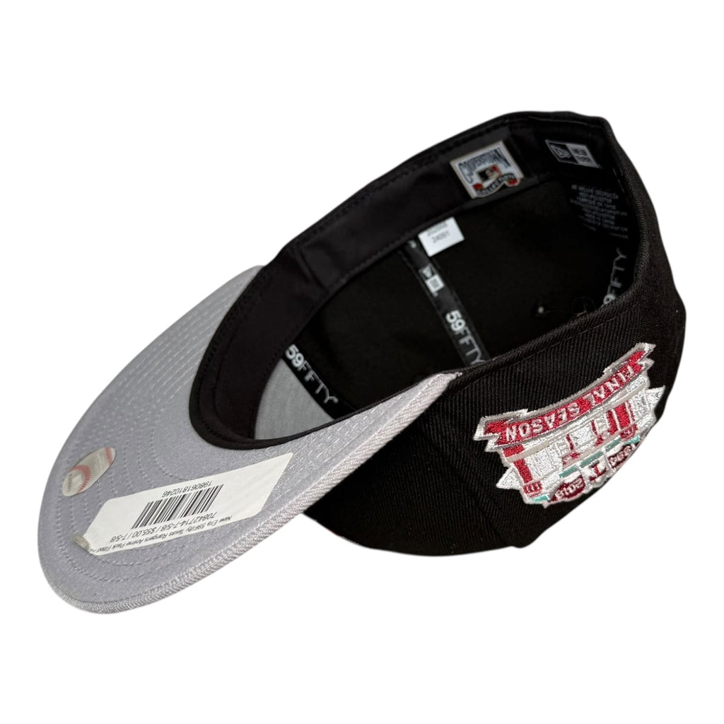 The Hat Wall Texas Rangers 2019 Final Season Black Grey Two Tone New Era 59Fifty Fitted Hat