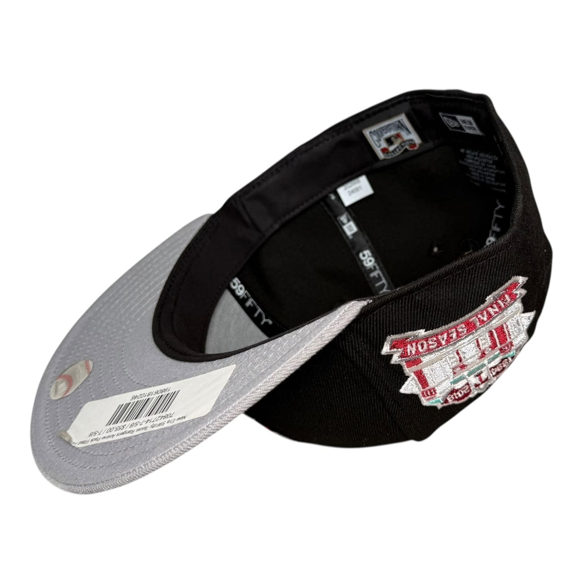 The Hat Wall Texas Rangers 2019 Final Season Black Grey Two Tone New Era 59Fifty Fitted Hat