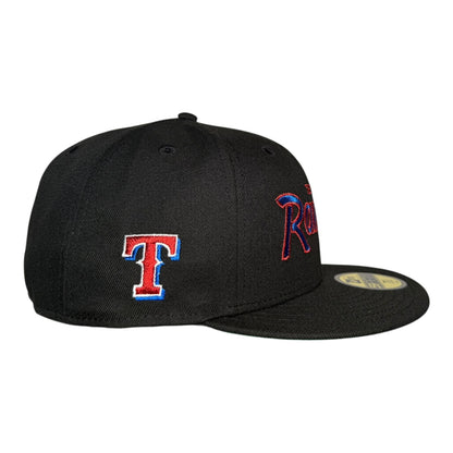 Texas Rangers Logo Patch Script Hat Club New Era 59Fifty Fitted Hat
