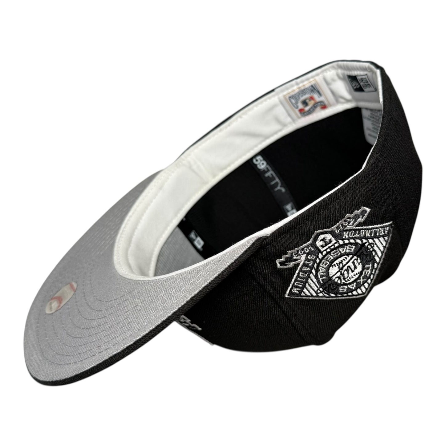 Texas Rangers Arlington Stadium Black New Era 59Fifty Fitted Hat