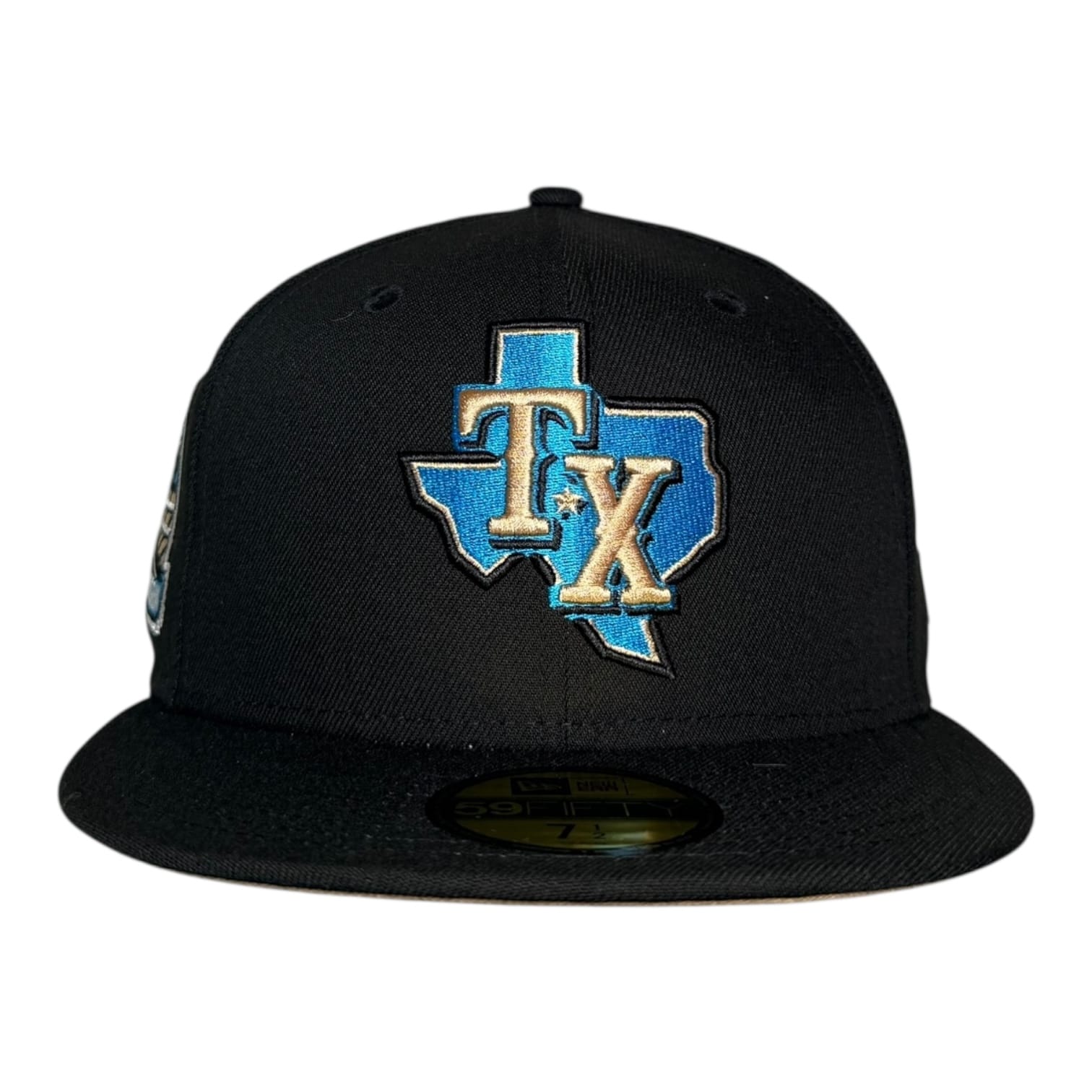 Exclusive Fitted Texas Rangers 2020 Inaugural Season Camel Bottom New Era 59Fifty Fitted Hat