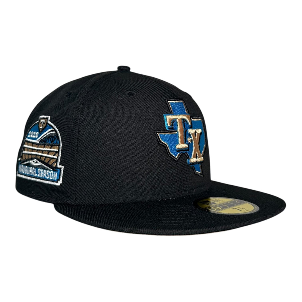 Exclusive Fitted Texas Rangers 2020 Inaugural Season Camel Bottom New Era 59Fifty Fitted Hat