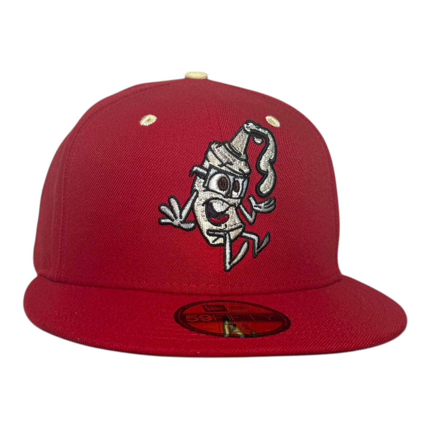 Rocket City Trash Pandas Red Theme Nights New Era 59Fifty Fitted Hat