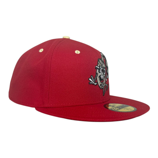 Rocket City Trash Pandas Red Theme Nights New Era 59Fifty Fitted Hat