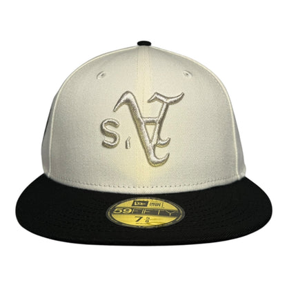 Oakland Athletics "Tribune" Upside Down 50th Anniversary New Era 59Fifty Fitted Hat