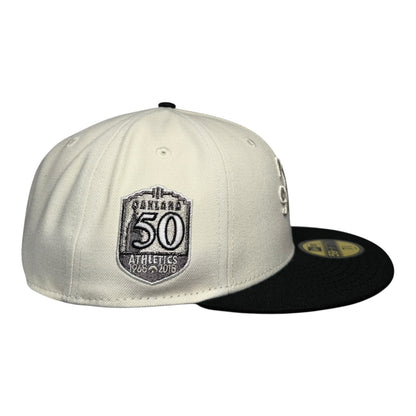 Oakland Athletics "Tribune" Upside Down 50th Anniversary New Era 59Fifty Fitted Hat