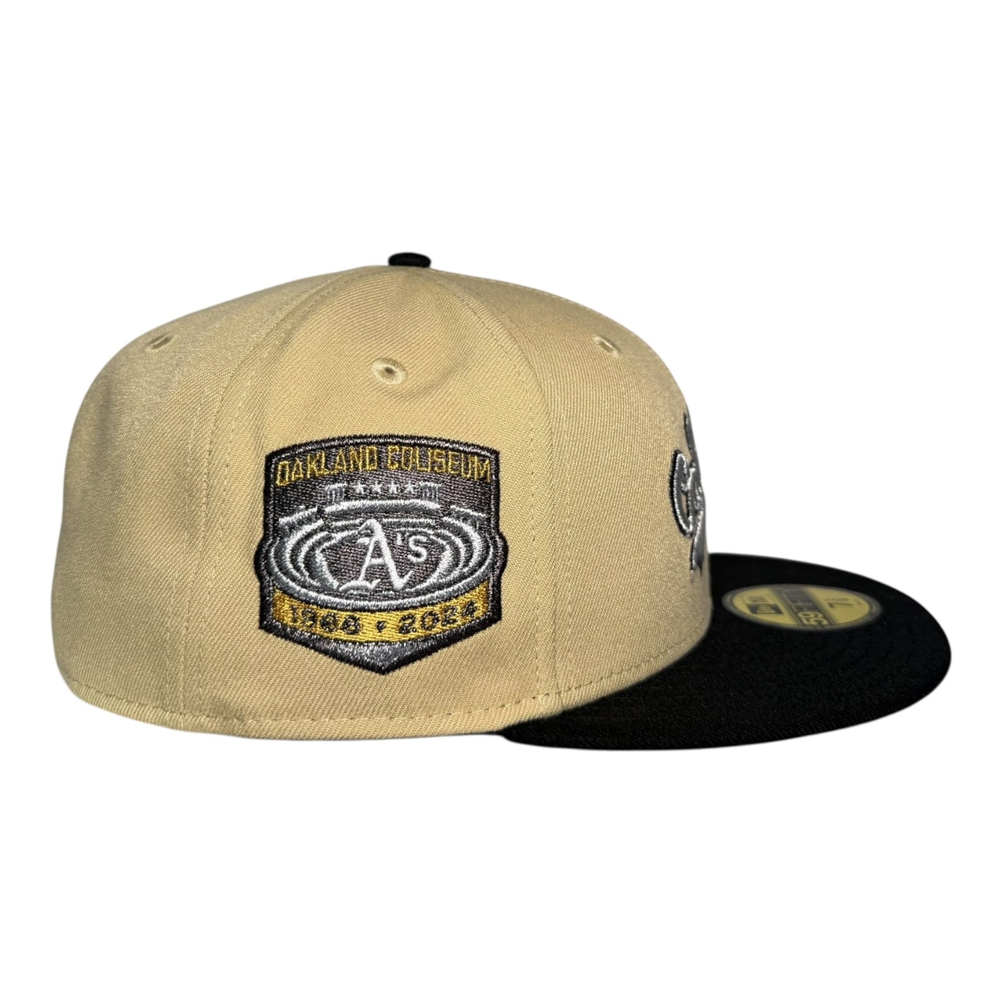 Oakland Athletics Oakland Coliseum Vegas Gold Black New Era 59Fifty Fitted Hat