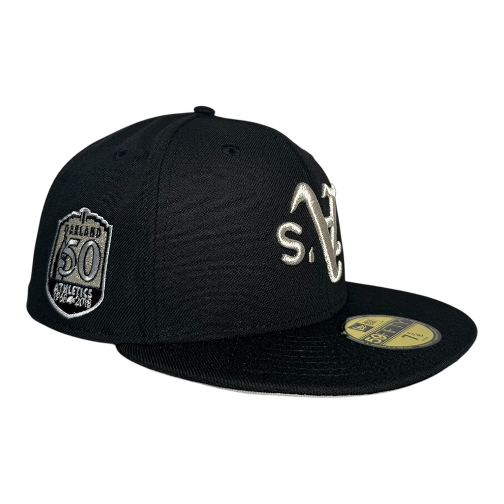 Crown Minded Oakland Athletics Upside Down A's 50 Seasons New Era 59Fifty Fitted Hat