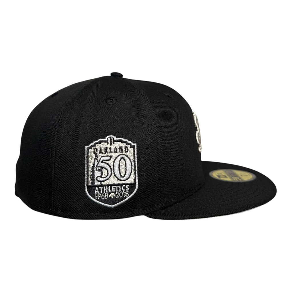 Crown Minded Oakland Athletics Upside Down A's 50 Seasons New Era 59Fifty Fitted Hat