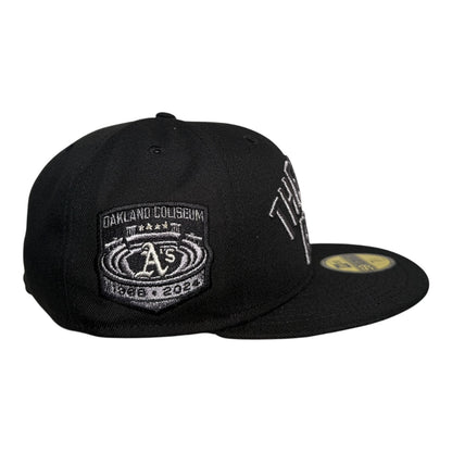 Oakland Athletics Bash Brother Coliseum Pewter Black Edition New Era 59Fifty Fitted Hat