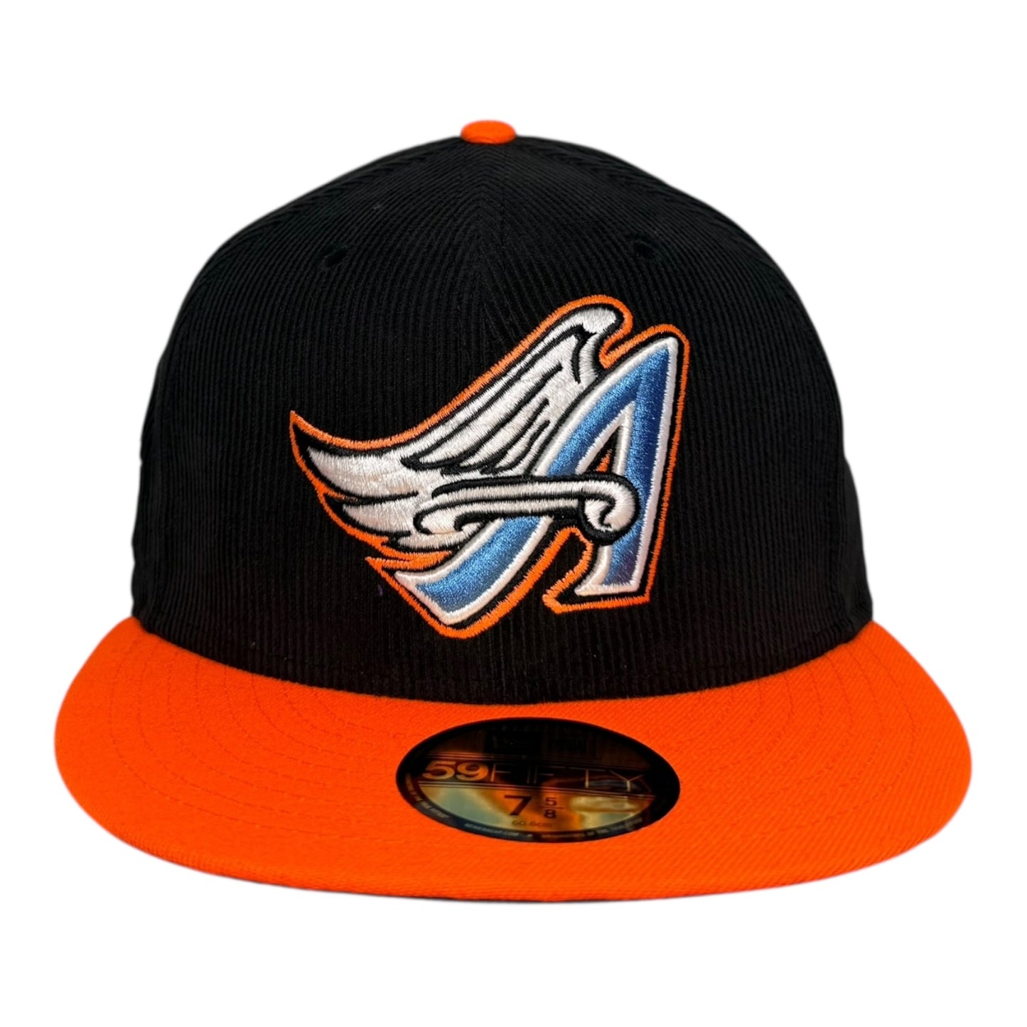 Los Angeles Angels 40th Season Glow in the Dark Black Corduroy New Era 59Fifty Fitted Hat