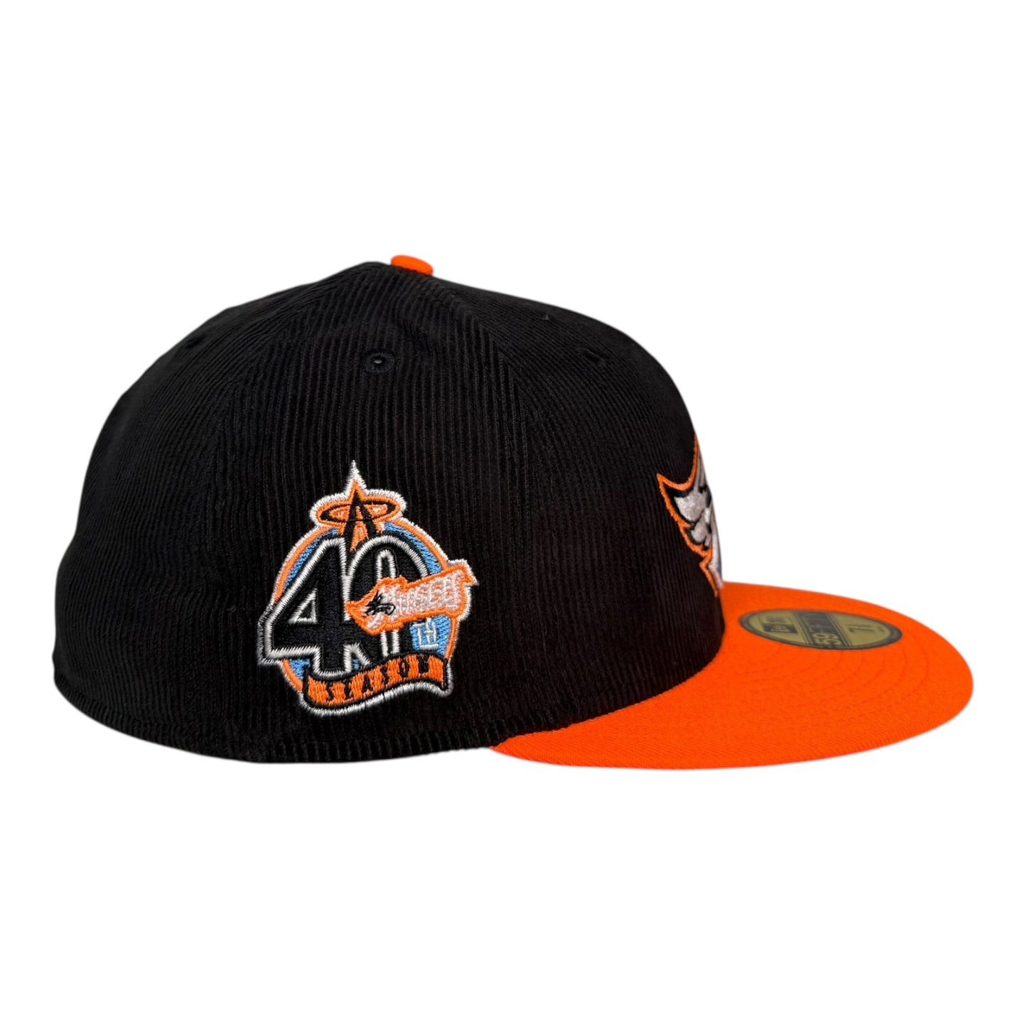 Los Angeles Angels 40th Season Glow in the Dark Black Corduroy New Era 59Fifty Fitted Hat