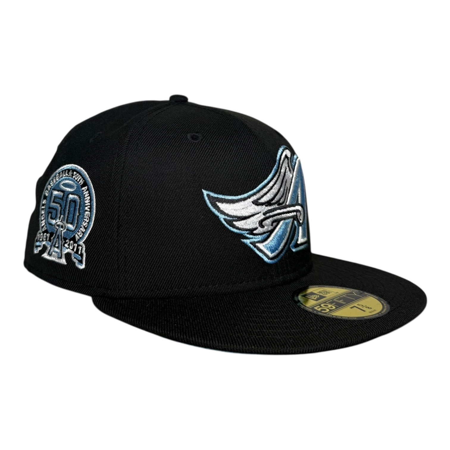 Los Angeles Angels 50th Anniversary New Era 59Fifty Fitted Hat Light Blue