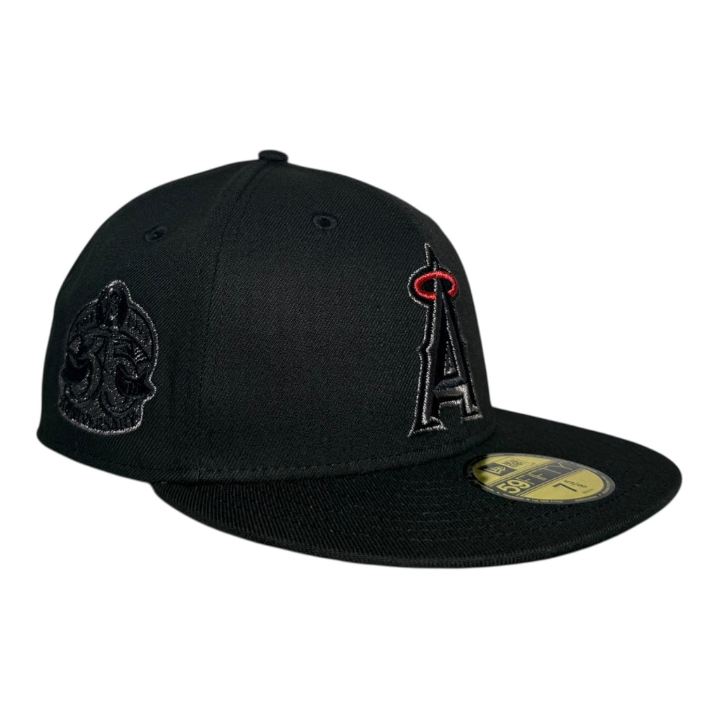 The Hat Wall Los Angeles Angels Metallic Halo 35th Anniversary New Era 59Fifty Fitted Hat