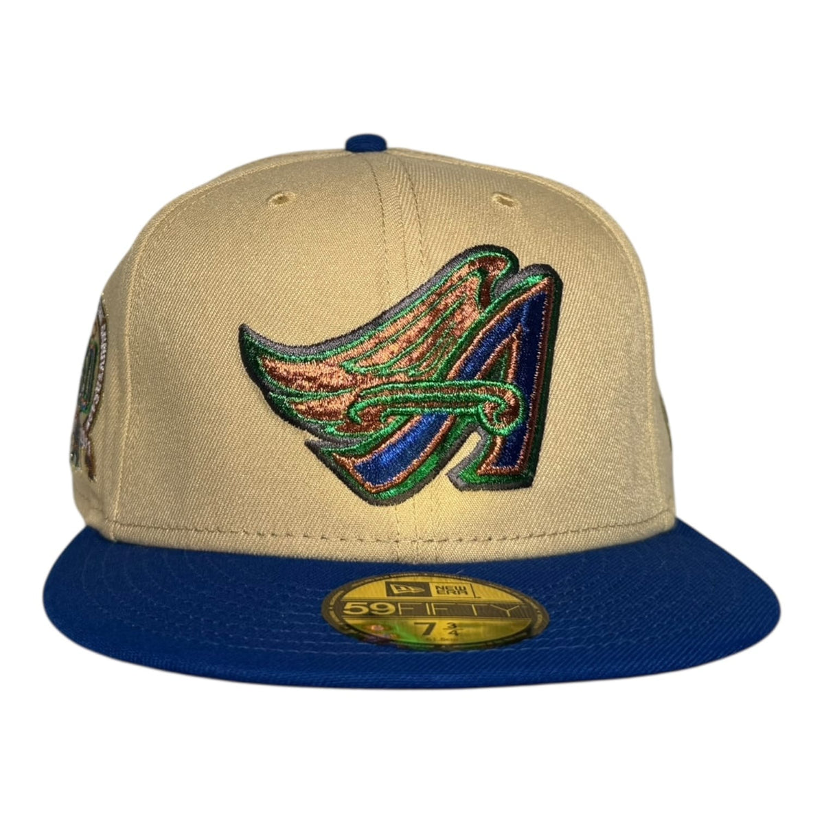 The Hat Wall Los Angeles Angels 50th Anniversary New Era 59Fifty Fitted Hat Khaki Blue