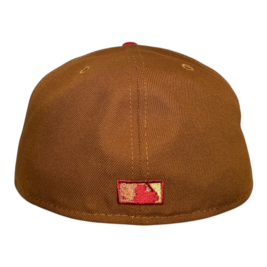 The Hat Wall Los Angeles Angels 50th Anniversary Trippy Metallic Tan/Blue Capsule New Era 59Fifty Fitted Hat