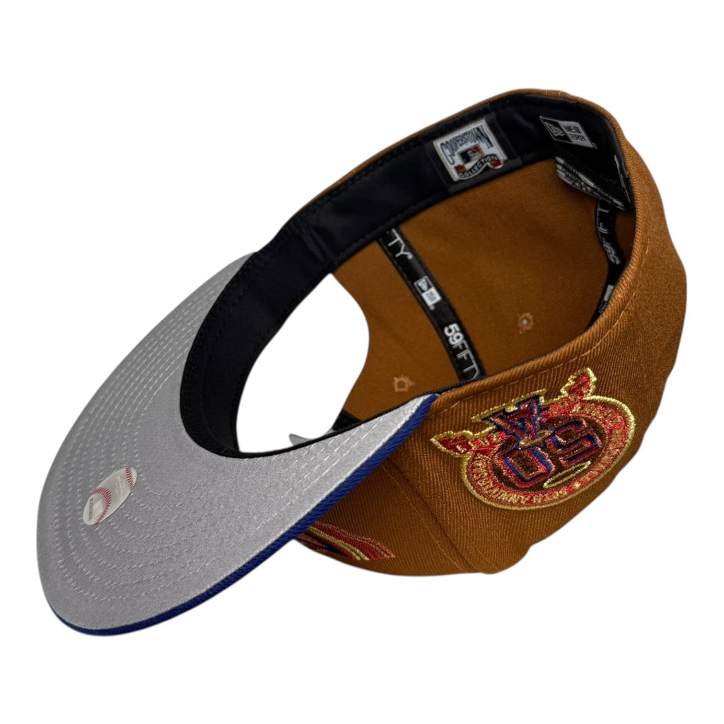 The Hat Wall Los Angeles Angels 50th Anniversary Trippy Metallic Tan/Blue Capsule New Era 59Fifty Fitted Hat