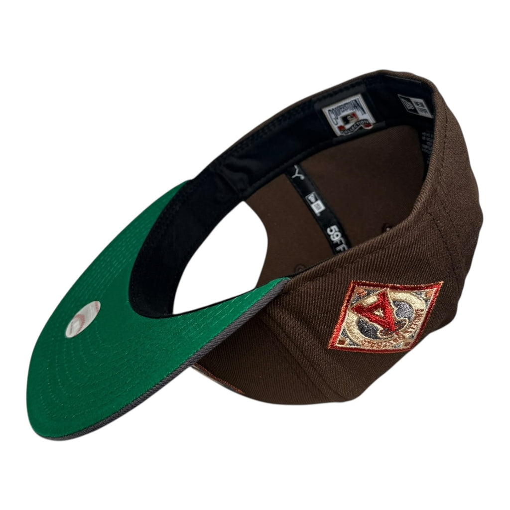 The Hat Wall Los Angeles Angels Dark Gray Brown Angels Baseball Field New Era 59Fifty Fitted Hat