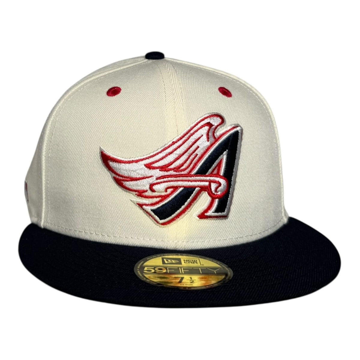 The Hat Wall Los Angeles Angels New Era 59Fifty Fitted Hat Chrome White Black