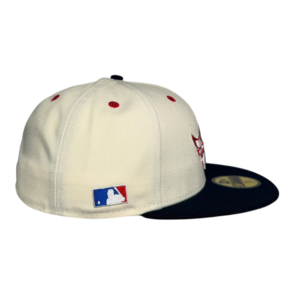 The Hat Wall Los Angeles Angels New Era 59Fifty Fitted Hat Chrome White Black